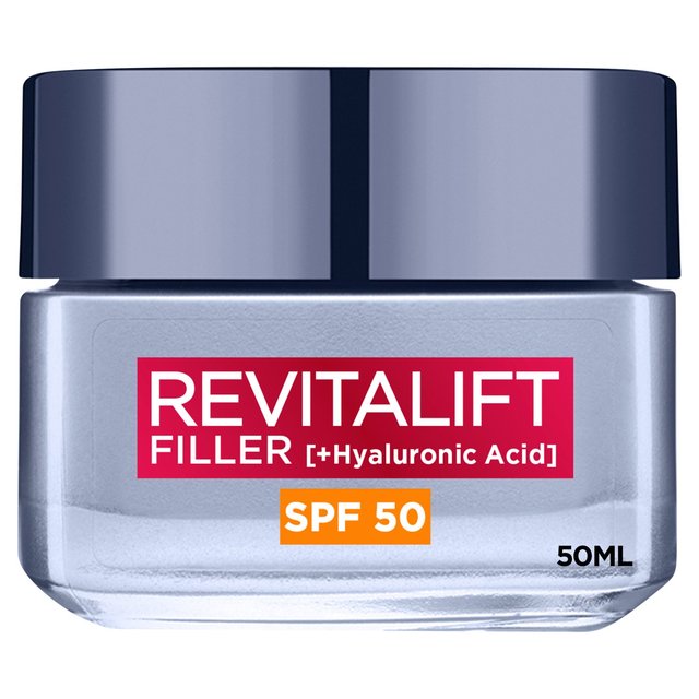 L’Oreal Paris Revitalift Filler + Hyaluronic Acid Anti Ageing SPF 50, 50ml
