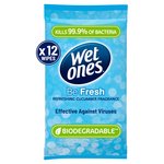 Wet Ones Be Fresh Biodegradable Antibacterial wipes