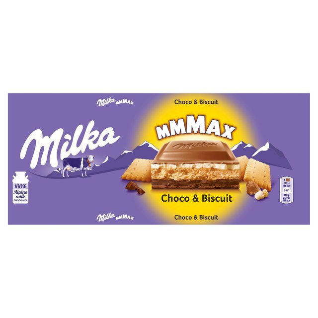Cadbury Milka Mmmax Choco & Biscuit Chocolate Bar, 300g