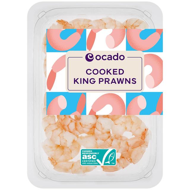 Ocado ASC Cooked King Prawns, 150g