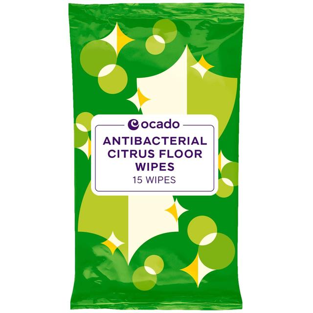Ocado Antibacterial Citrus Floor Wipes, 15 Per Pack
