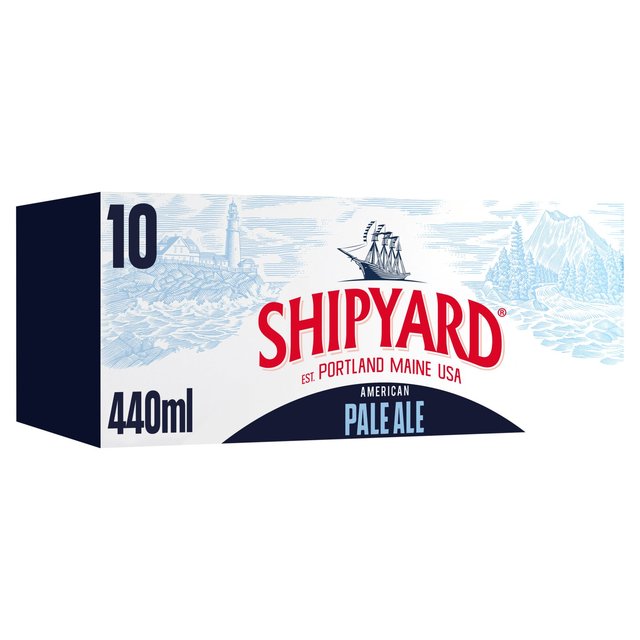 Shipyard American Pale Ale Beer Cans, 10 x 440ml