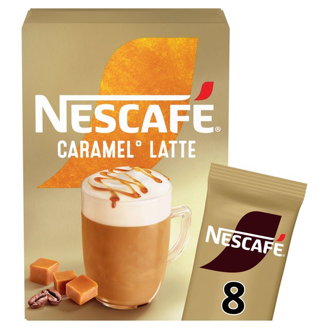 Nescafe Gold Blend Nescafe Gold Caramel Latte, 8 Per Pack