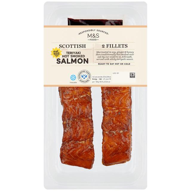 M & S Scottish Hot Smoked Teriyaki Salmon, 180g
