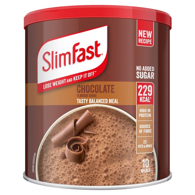 SlimFast Chocolate Meal Shake Powder 10 Meals, 375g