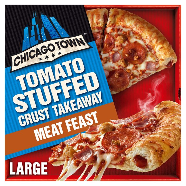 Chicago Town Takeaway Stuffed Crust Magnificent Meat Feast Large Pizza, 640g
