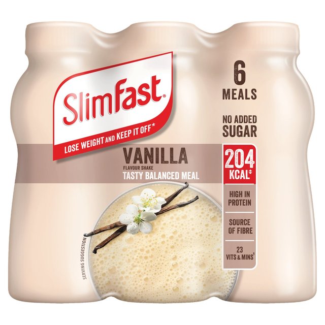 SlimFast Vanilla Milkshake Multipack, 6 x 325ml