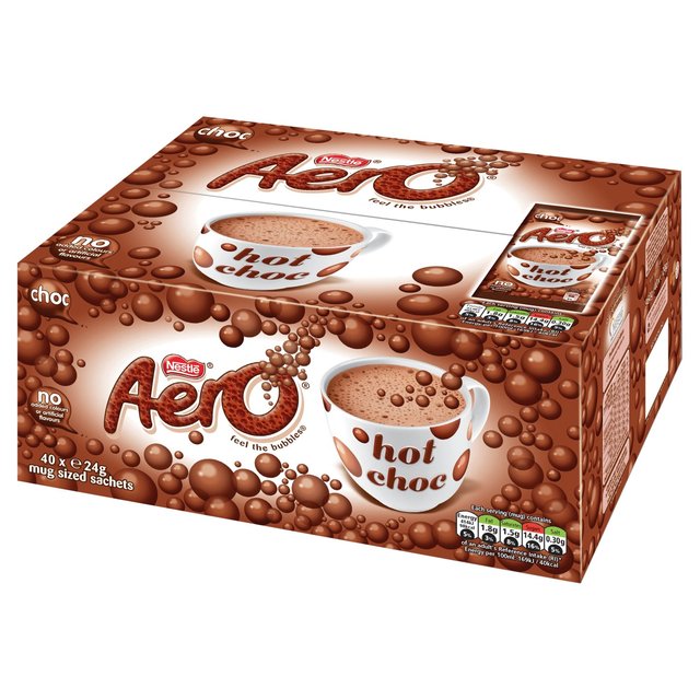 Nestle Aero Instant Hot Chocolate Sachets, 40 Per Pack