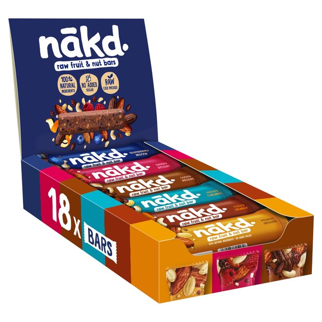 Nakd Fruit & Nut Bar Variety Pack, 18 x 35g
