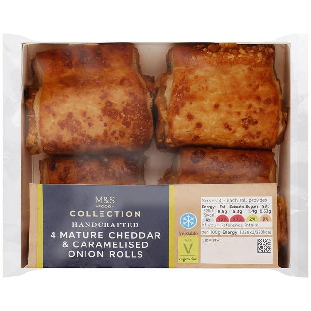 M & S Collection 4 Mature Cheddar & Caramelised Onion Rolls, 188g