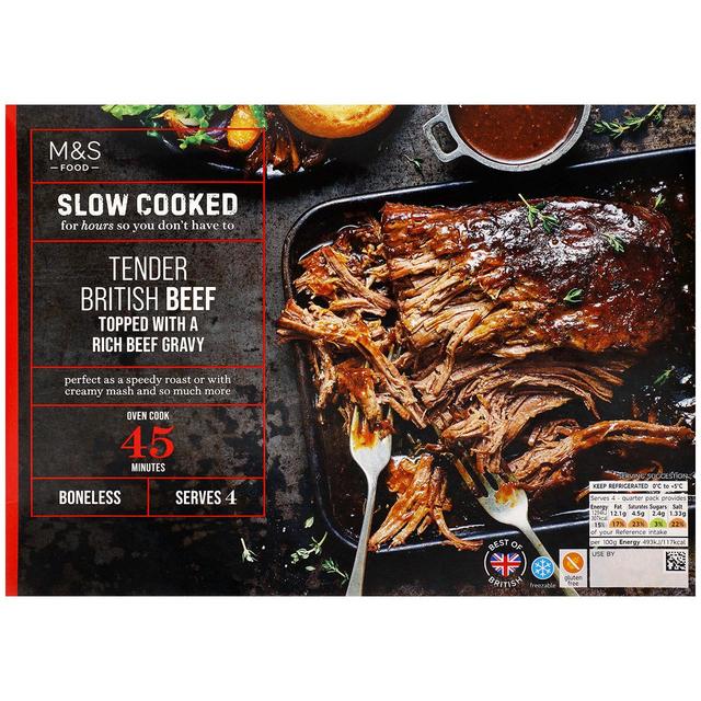 M & S Slow Cooked Tender Boneless British Beef, 1050g