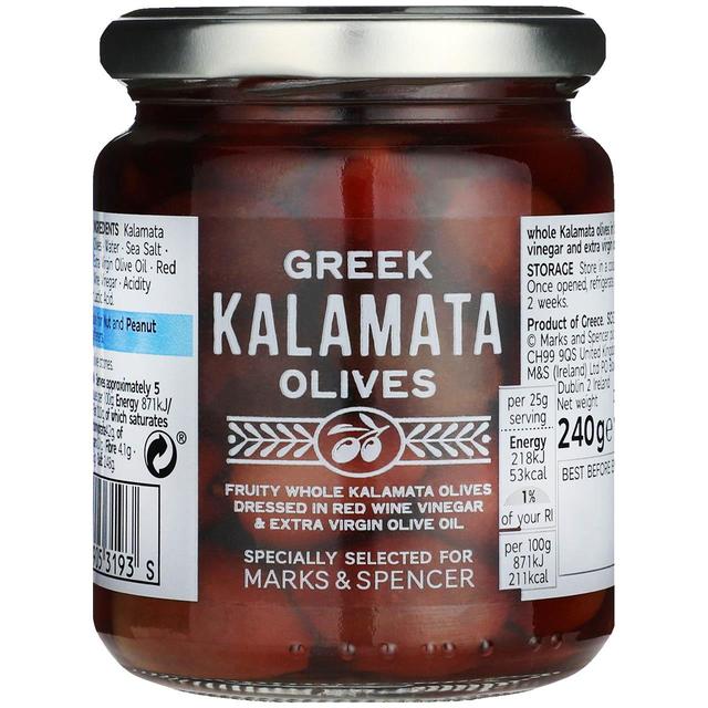 M & S Whole Kalamata Olives, 240g