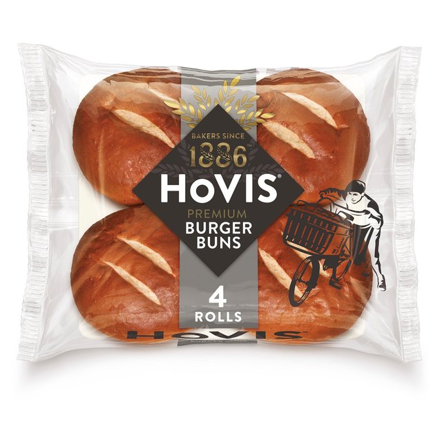 Hovis Premium Burger Rolls, 4 x 70g
