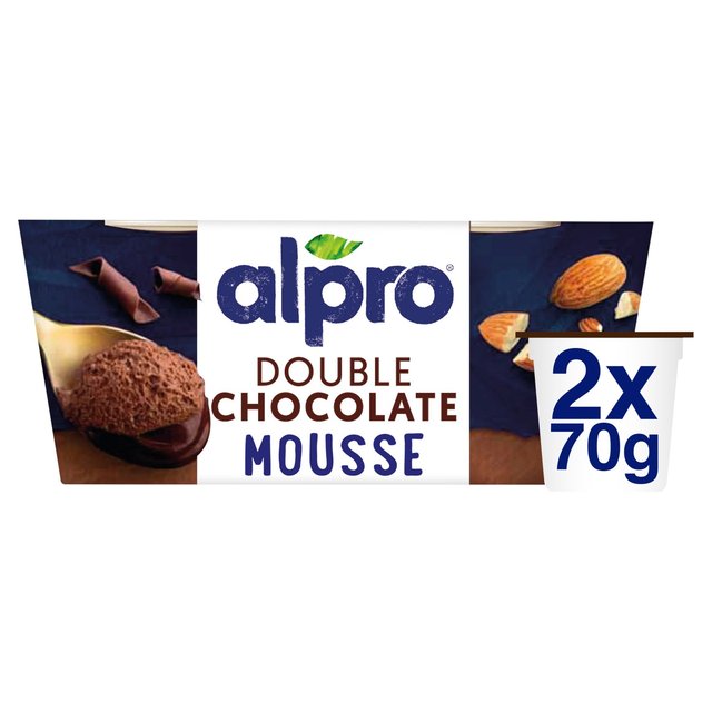 Alpro Double Chocolate Mousse With Chocolate Ganache, 2 x 70g