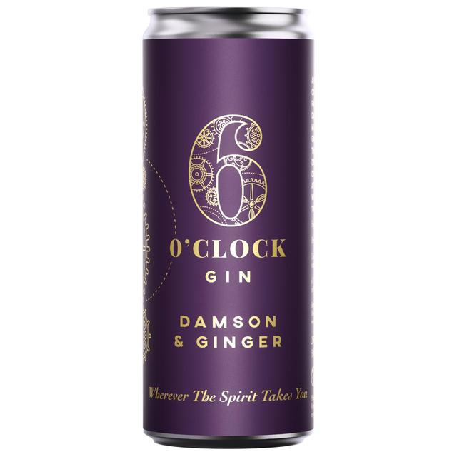 6 O’clock Gin Damson & Ginger, 250ml