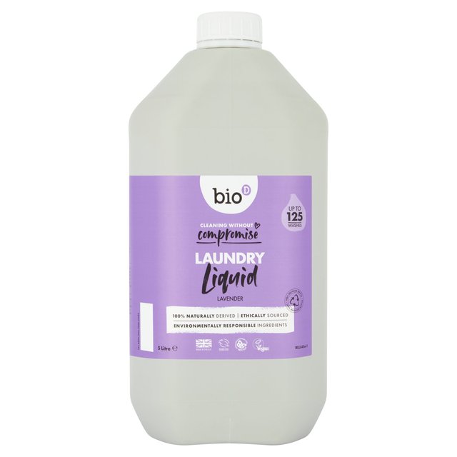 Bio-D Concentrated Lavender Laundry Liquid Non Bio, 5L