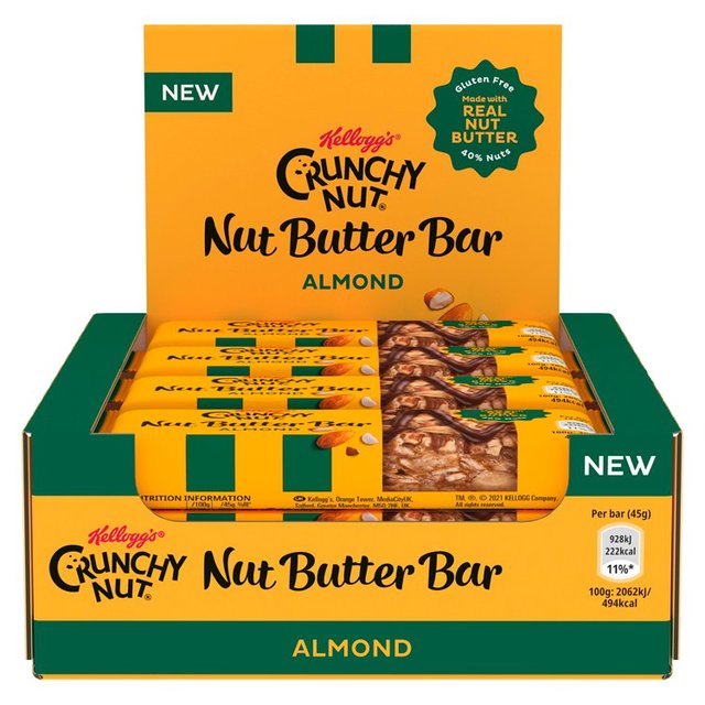Kellogg’s Crunchy Nut Nut Butter Bars Almond, 12 x 45g