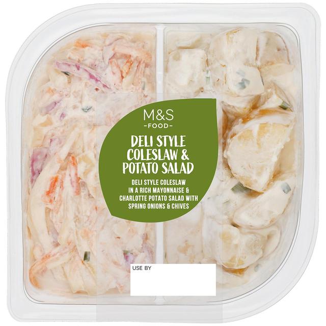 M & S Deli Style Coleslaw & Charlotte Potato Salad Twinpack, 500g