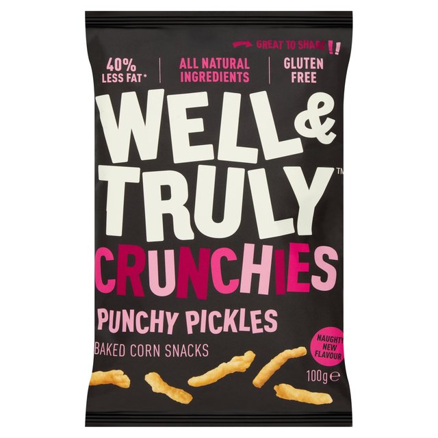Well & Truly Crunchies Punchy Pickles Share Bag, 100g