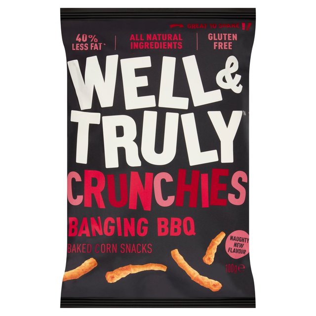Well & Truly Crunchies Banging BBQ Share Bag, 100g