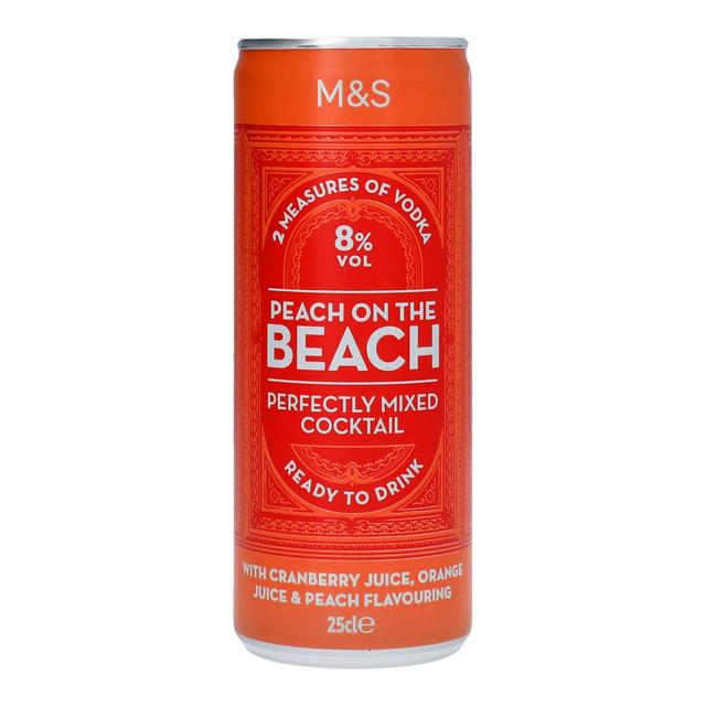 M & S Peach On The Beach Cocktail, 250ml