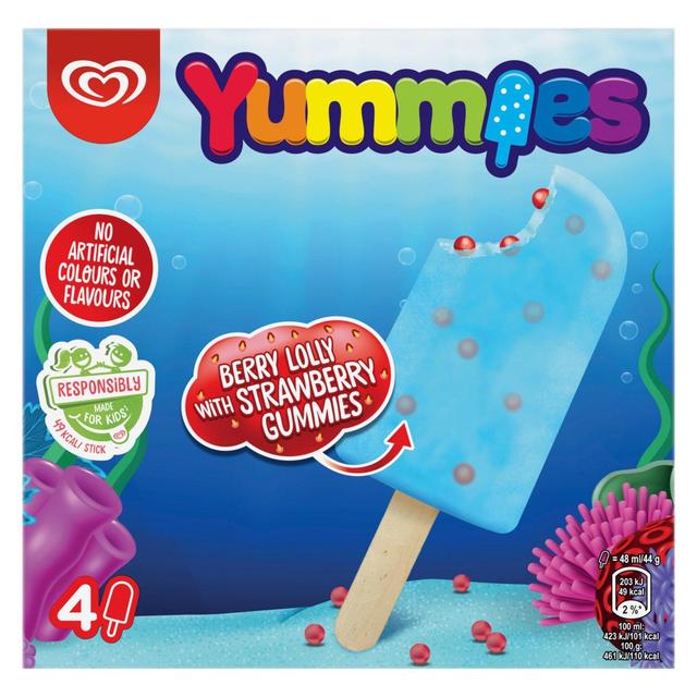 Yummies Ocean Ice With Blue Raspberry And Strawberry Gummies | Ocado