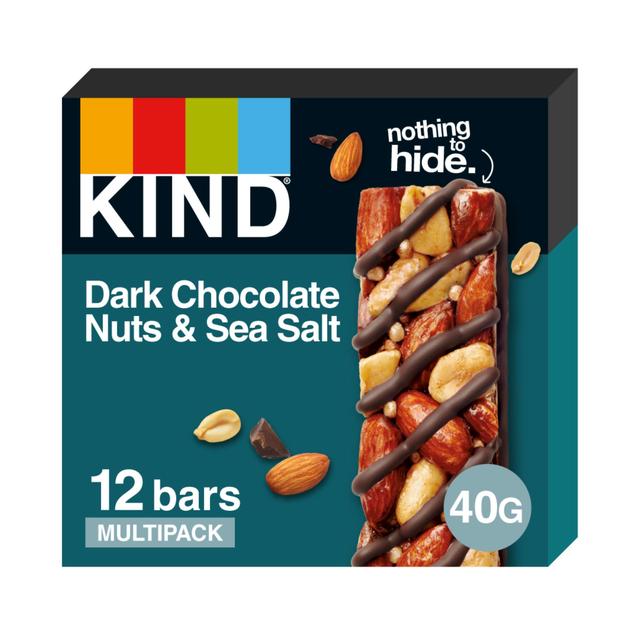 KIND Dark Chocolate Nuts & Sea Salt 12 Pack, 12 x 40g