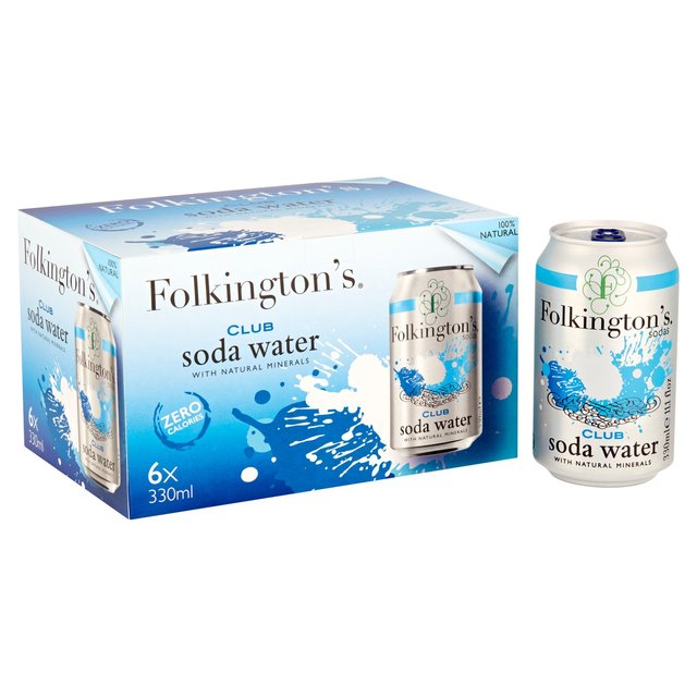 Folkington’s Club Soda Water, 6 x 330ml