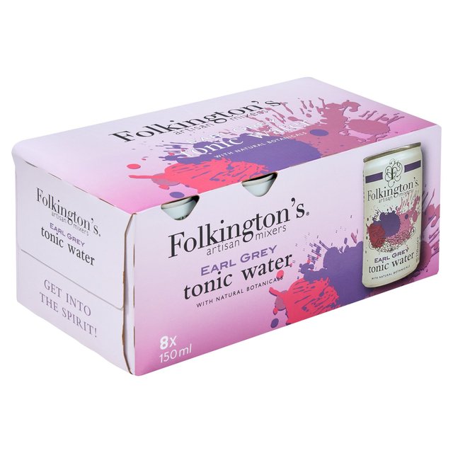 Folkington’s Earl Grey Tonic Water, 8 x 150ml