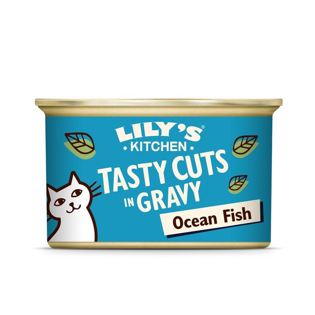 Lily’s Kitchen Tasty Cuts in Gravy, Ocean Fish Wet Food for Cats, 85g