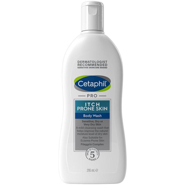 Cetaphil PRO Dry Itchy Sensitive Skin Moisture Lipid Hydrating Body Wash, 295ml