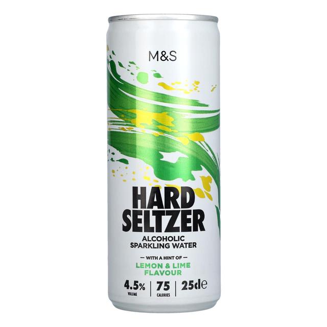 M & S Hard Seltzer Lemon & Lime, 250ml