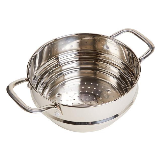 M & S Universal Stainless Steel Steamer, Silver, 10x21x29.9cm