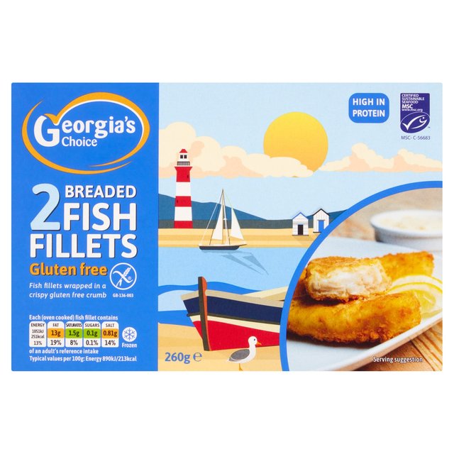 Georgia’s Choice Free From MSC Breaded Fish Fillets, 260g
