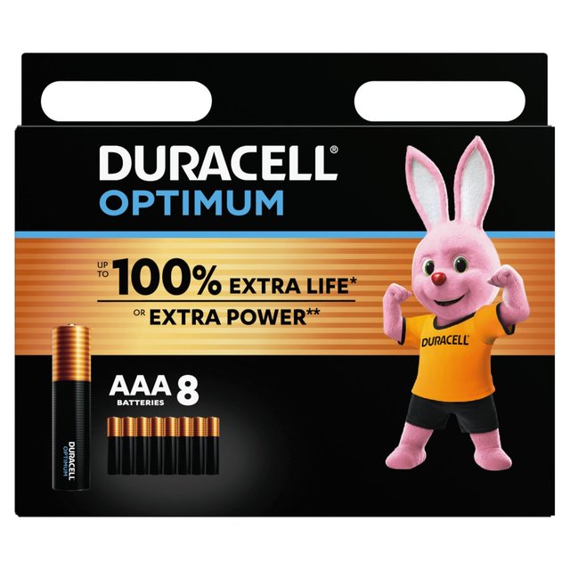 Duracell Optimum Aaa Batteries, 8 per Pack