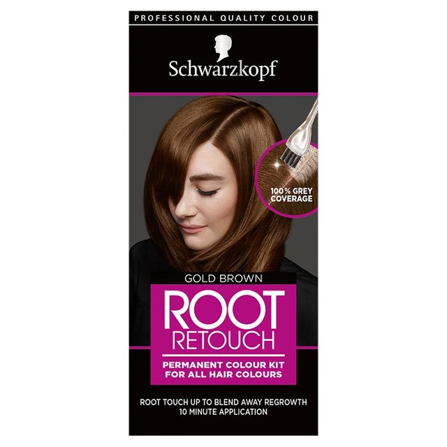 Schwarzkopf Root Kit Gold Brown Permanent Hair Dye