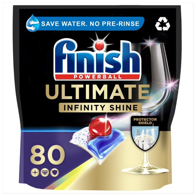 Finish Ultimate Infinity Shine Dishwasher Tablets, 80 Per Pack