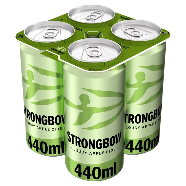 Strongbow Cloudy Apple Cider, 4 x 440ml