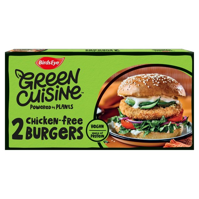 Birds Eye 2 Green Cuisine Vegan Chicken Free Burgers, 200g