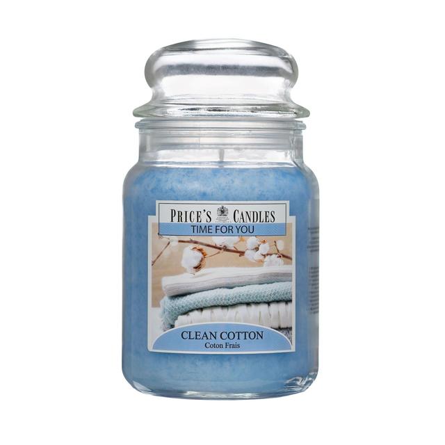 Price’s Time For You Clean Cotton Large Jar Candle