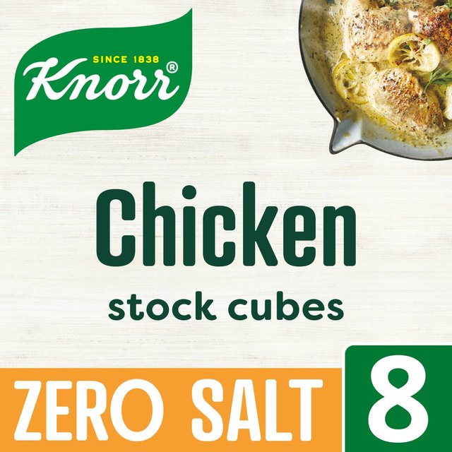 Knorr 8 Chicken Zero Salt Stock Cubes, 72g