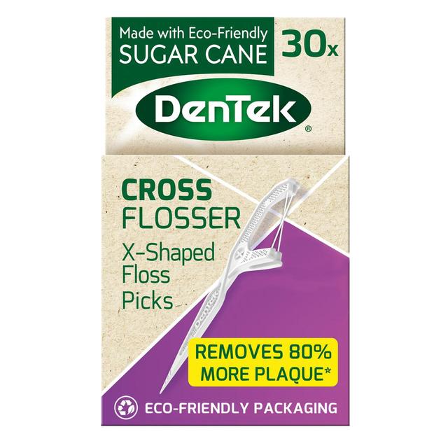 DenTek Plant Based Dental Cross Flossers, 30 Per Pack