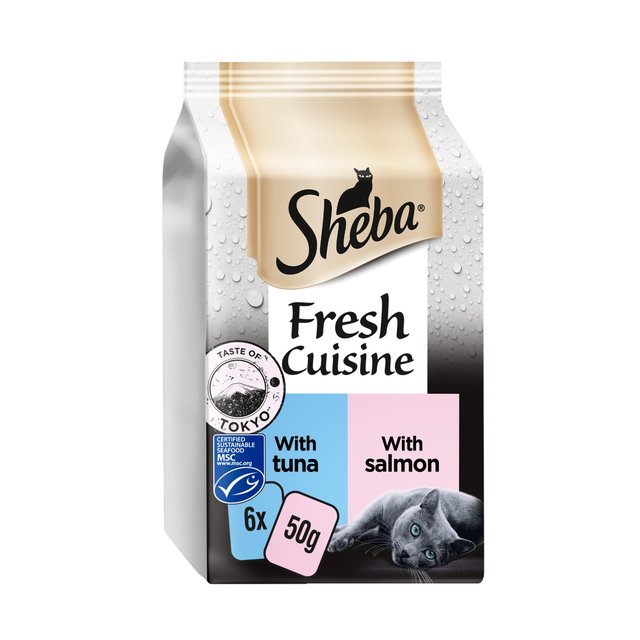 Sheba Fresh Cuisine Cat Pouches Taste of Tokyo MSC Collection in Gravy, 6 x 50g