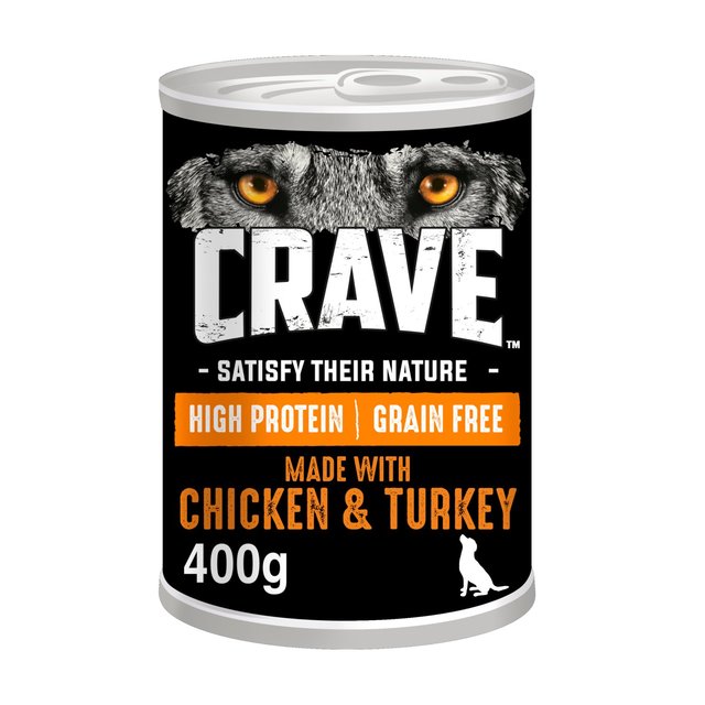 Crave Adult Wet Dog Food Can With Chicken & Turkey in Loaf, 400g