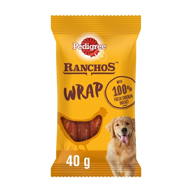Pedigree Ranchos Wrap Dog Treats With Chicken, 40g