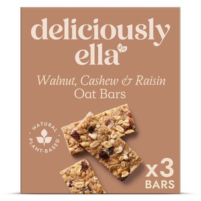 Deliciously Ella Walnut, Cashew & Raisin Oat Bar, 3 x 50g