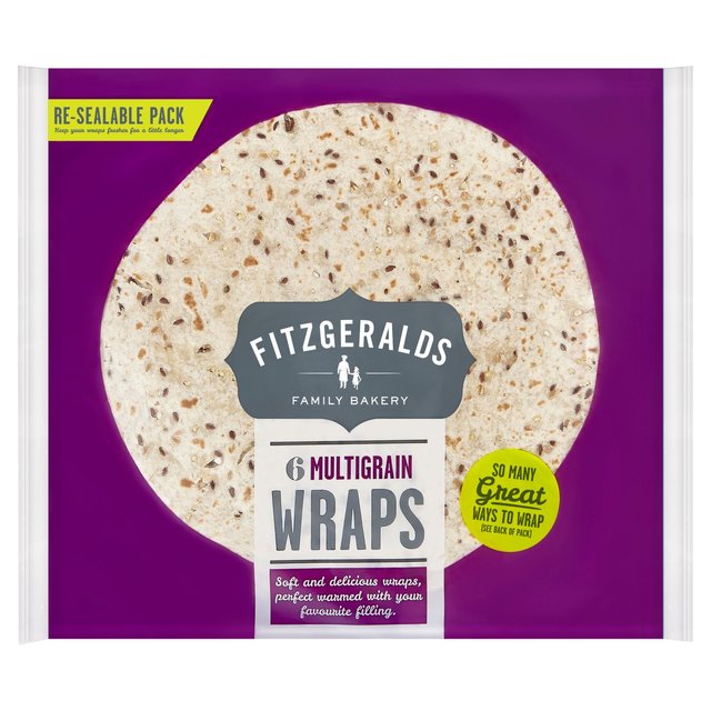 Fitzgeralds Large Multiseed Wraps, 6 Per Pack