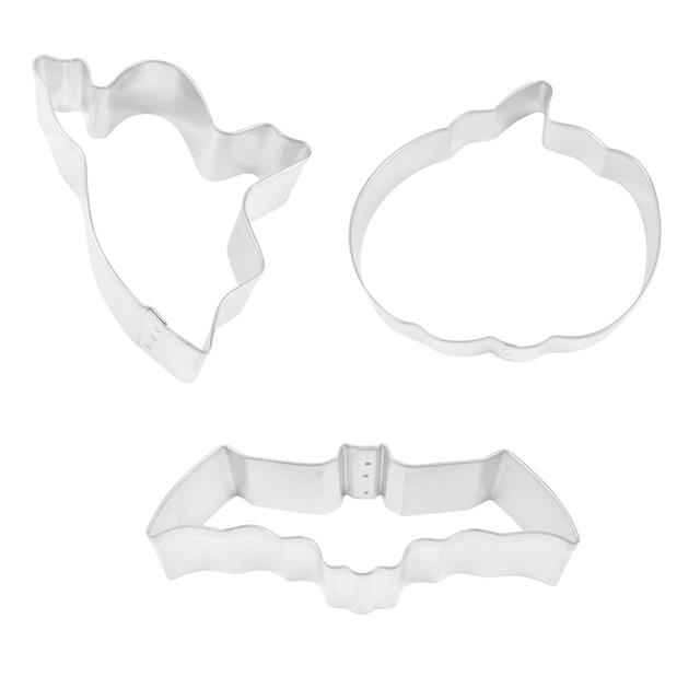 Anniversary House Halloween Tin-Plated Cookie Cutter Set, 3 Per Pack