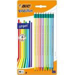 BIC Evolution Stripes with Eraser Pack of 8