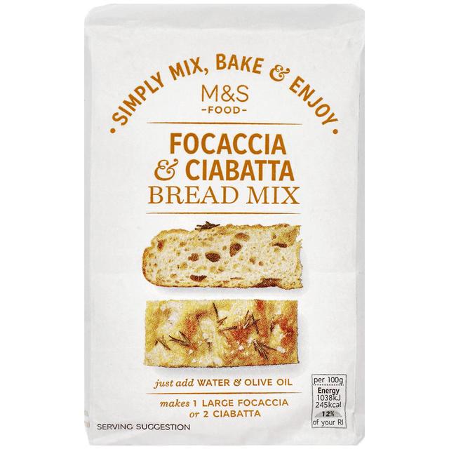 M & S Foccacia & Ciabatta Bread Mix, 500g